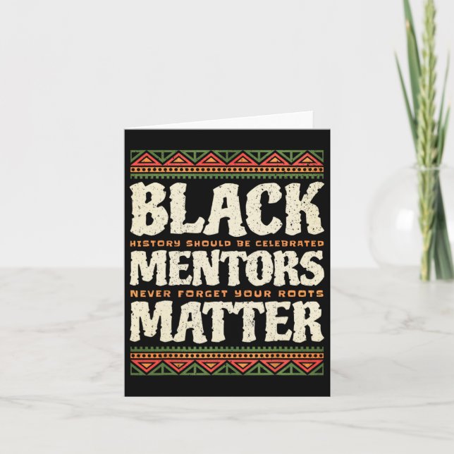 Black History Month Mentors Problem African Americ Card (Front)