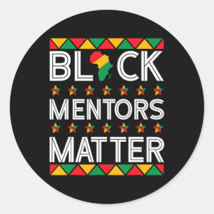 Black History Month Mentors Problem African Americ Classic Round Sticker