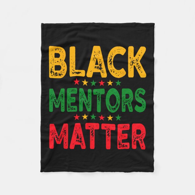 Black History Month Mentors Problem African Americ Fleece Blanket (Front)