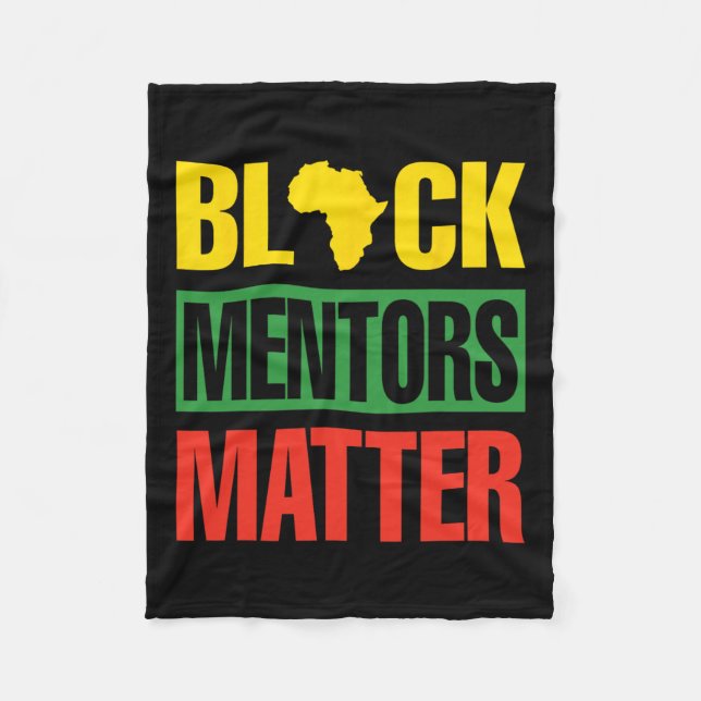 Black History Month Mentors Problem African Americ Fleece Blanket (Front)