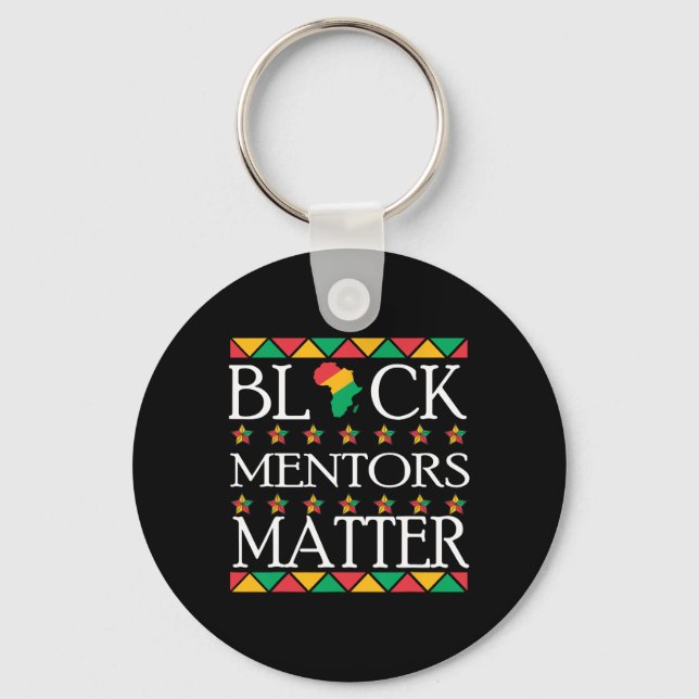 Black History Month Mentors Problem African Americ Key Ring (Front)