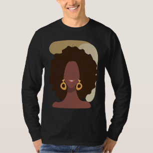 Black History Month Minimalist Queen Melanin Boho  T-Shirt