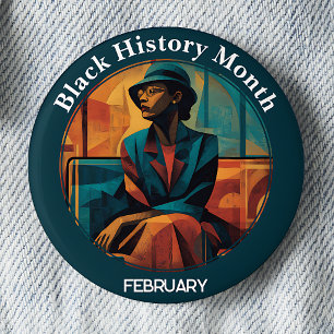 Black History Month Montgomery Bus Boycott Pinback 6 Cm Round Badge