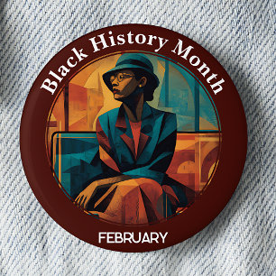 Black History Month Montgomery Bus Boycott Pinback 6 Cm Round Badge