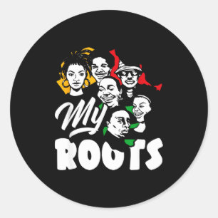 Black History Month My Roots African American  Classic Round Sticker