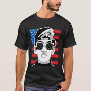 Black History Month Panther Party American Flag 19 T-Shirt