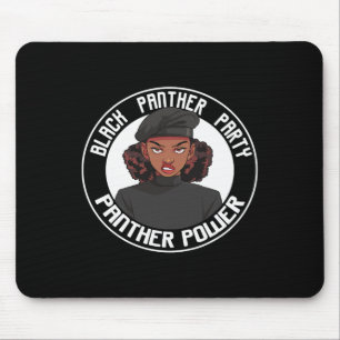 Black History Month Panther Party Logo Afro Hair 1 Mouse Pad