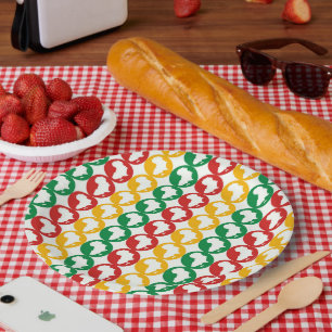 Black History Month Pattern Paper Plate