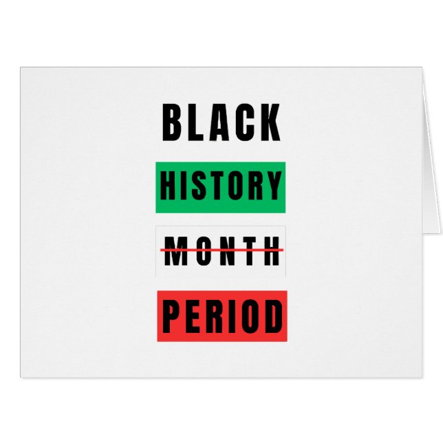 Black History Month Period (Front Horizontal)