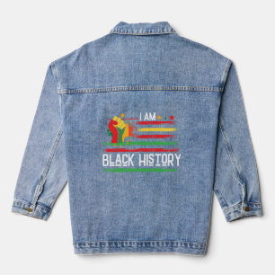 Black History Month period Black 2025 Denim Jacket