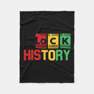Black History Month Periodic Element Table African Fleece Blanket