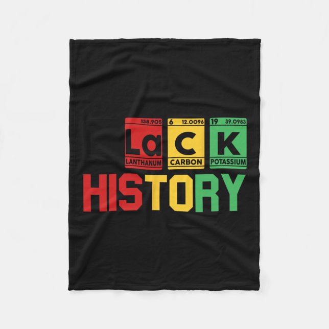 Black History Month Periodic Element Table African Fleece Blanket (Front)