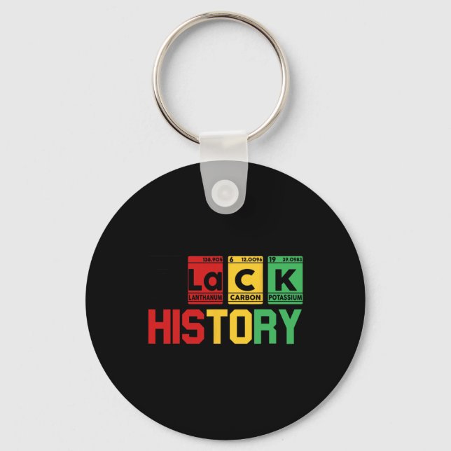 Black History Month Periodic Element Table African Key Ring (Front)
