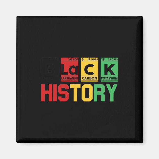Black History Month Periodic Element Table African Magnet (Front)