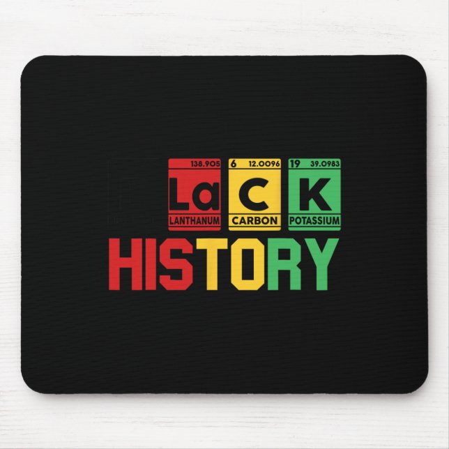 Black History Month Periodic Element Table African Mouse Pad (Front)