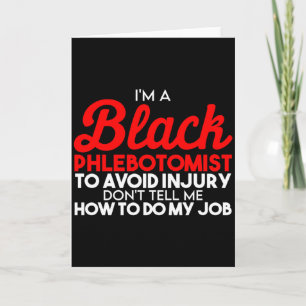 Black History Month Phlebotomist Flag African Amer Card