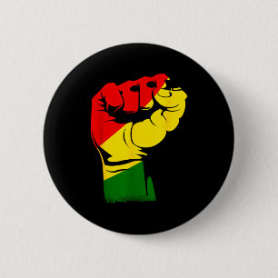 Black History Month Powerful Fist Africa African 6 Cm Round Badge