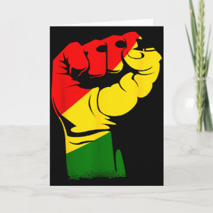 Black History Month Powerful Fist Africa African Card