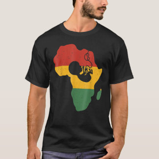 Black History Month Pregnant Flag African American T-Shirt