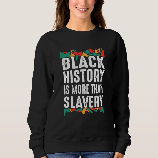 Black History Month Pretty Black Educated Heartbea Sweatshirt (Front)