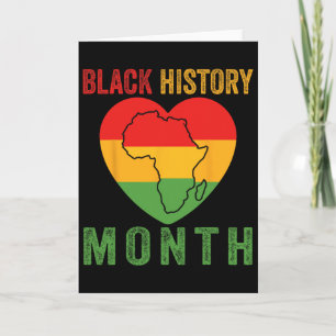 Black History Month Pride African American Men Wom Card