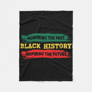 Black History Month Pride African Melanin Black Hi Fleece Blanket