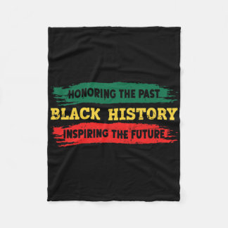 Black History Month Pride African Melanin Black Hi Fleece Blanket