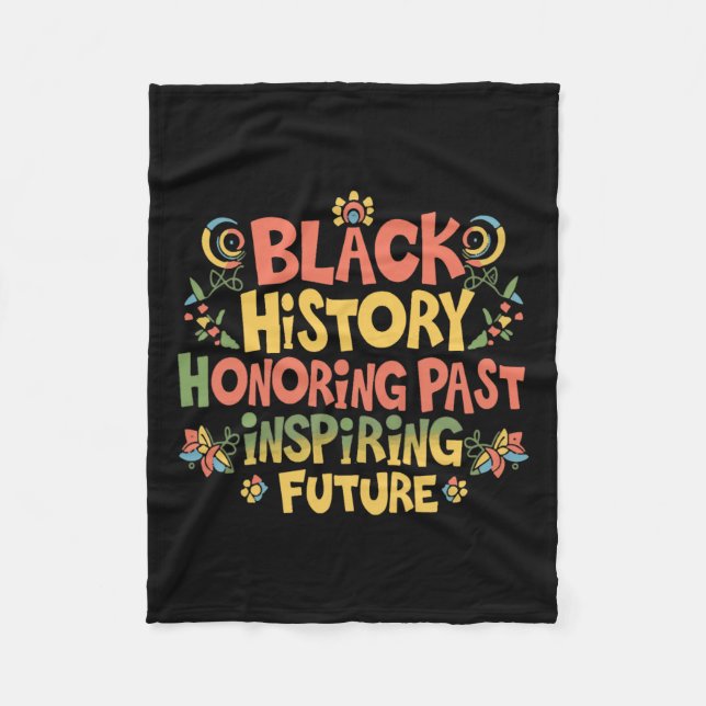 Black History Month Pride  Fleece Blanket (Front)