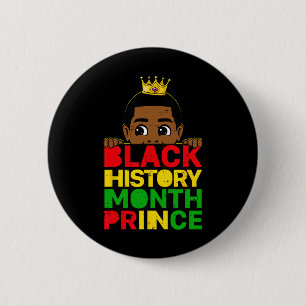 Black History Month Prince African Melanin Boy Tod 6 Cm Round Badge