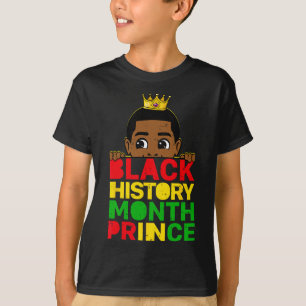 Black History Month Prince African Melanin Boy Tod T-Shirt