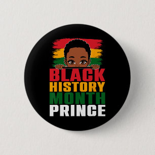Black History Month Prince Little Melanin Afro Boy 6 Cm Round Badge