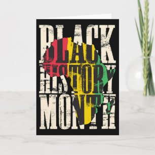 Black History Month Proud African Map Colors Afric Card