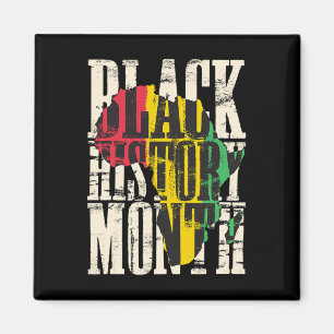 Black History Month Proud African Map Colors Afric Magnet