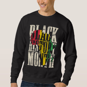 Black History Month Proud African Map Colours Afri Sweatshirt