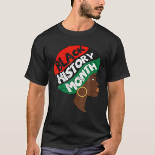 Black History Month Proud Afro African Queen Freed T-Shirt