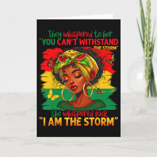 Black History Month Proud Black African American L Card