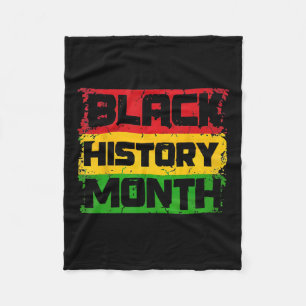 Black History Month Proud I Am Black History Month Fleece Blanket