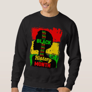 Black History Month Queen Melanin Afro African Pri Sweatshirt