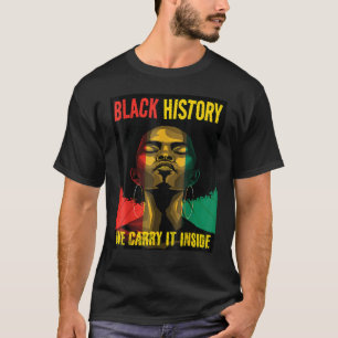 Black History Month Queen Melanin Afro African Pri T-Shirt