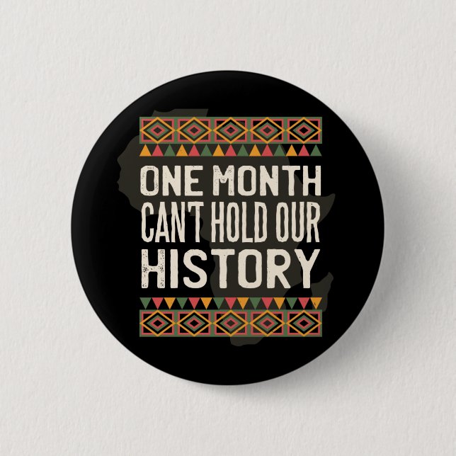 Black History Month Quotes - Cant Hold Our History 6 Cm Round Badge (Front)