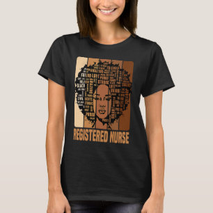 Black History Month Registered Nurse Afro African  T-Shirt