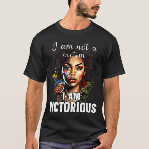 Black History Month Resistance Not a Victim I Am V T-Shirt