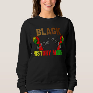 Black History Month Rise Fist Afro Melanin Queen B Sweatshirt