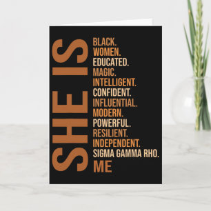Black History Month She Is Me Sigma Gamma Hbcu Wom Card