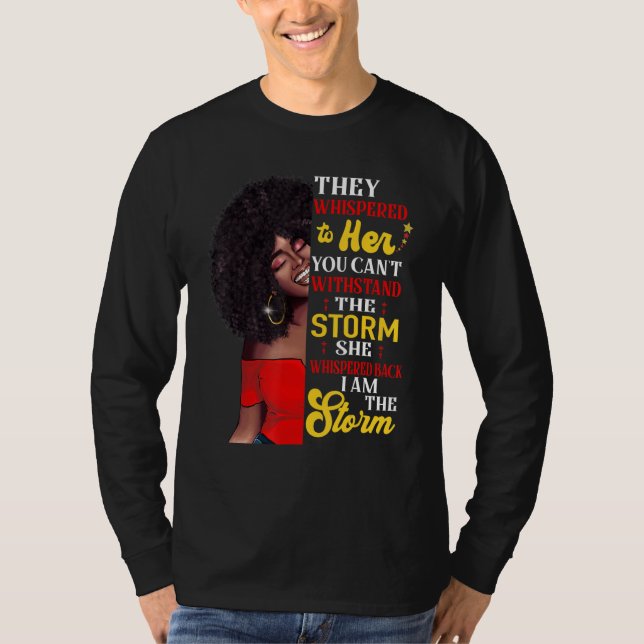Black History Month Shirt African Woman Afro I Am  (Front)