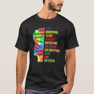 Black History Month Shirt African Woman Afro I Am