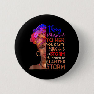 Black History Month Shirt African Woman Afro I Am 6 Cm Round Badge