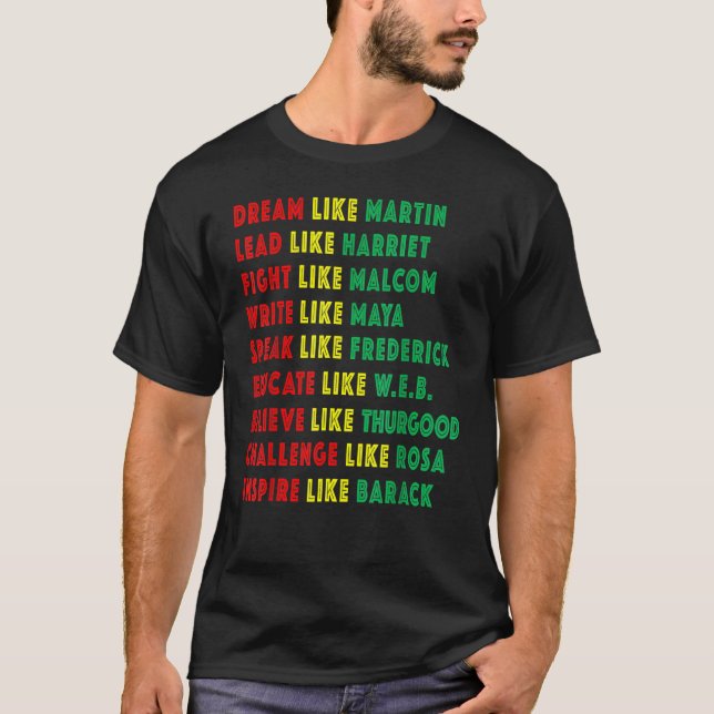 Black History Month Shirt Black Pride Leaders Blac (Front)