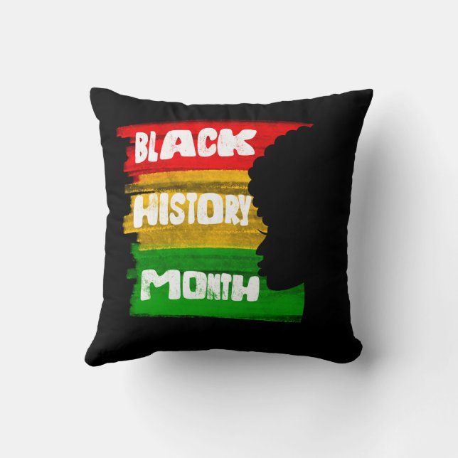 Black History Month Silhouette Design Cushion (Back)