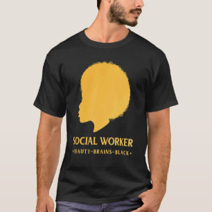 Black History Month Social Worker African American T-Shirt